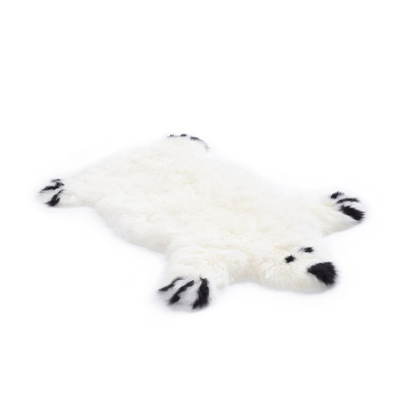 Bowron Sheepskin Designer Bear Sheepskin Ivory Rug & Reviews Wayfair